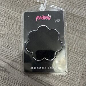 Madras Black Flower 3 Pairs Of Disposable Nipple Pasties